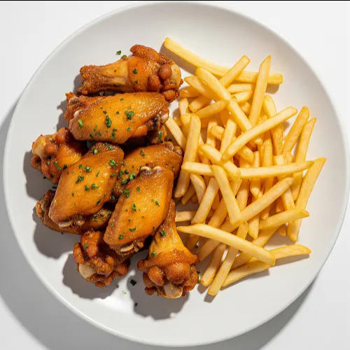 Chicken Wings With Chips 