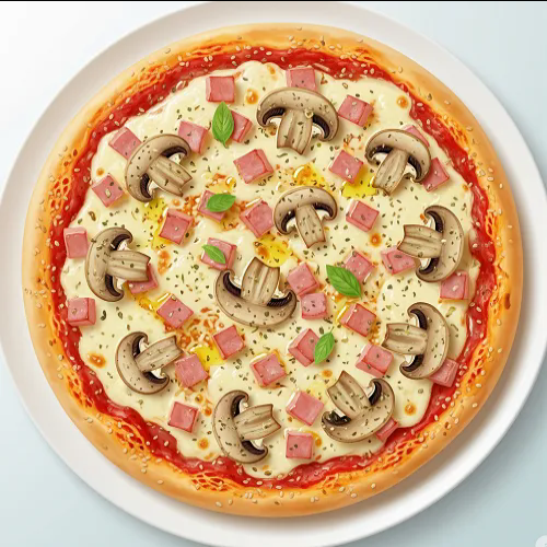 Ham & Mushroom Pizza 